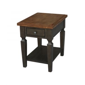 International Concepts - Vista End Table in Hickory/Washed Coal Finish - OT45-15E