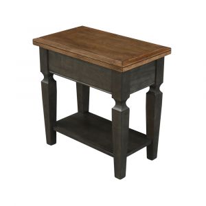 International Concepts - Vista Side Table in Hickory/Washed Coal Finish - OT45-15E2