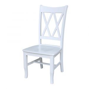 International Concepts - White Double XX Chair in White Finish (Set of 2) - C08-220P