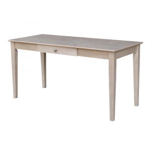 International Concepts - Writing Desk with Drawer - Large in Washed Gray Taupe Finish - OF09-42