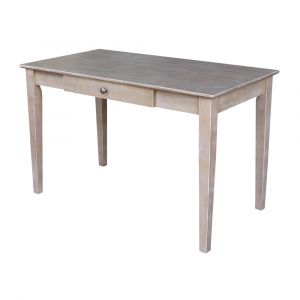 International Concepts - Writing Desk with Drawer in Washed Gray Taupe Finish - OF09-41