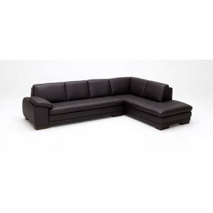J&M Furniture - 625 Italian Leather Sectional Brown in Right Hand Facing - 175443111-RHFC-BW