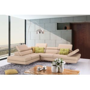 J&M Furniture - A761 Italian Leather Sectional Peanut In Left hand Facing - 1785523-LHFC