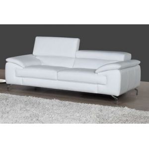 J&M Furniture - A973 Italian Leather Loveseat in White - 1790611-L