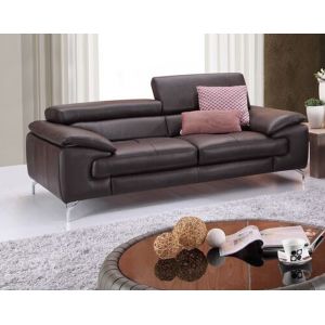 J&M Furniture - A973 Italian Leather Sofa in Coffee - 179061111-S