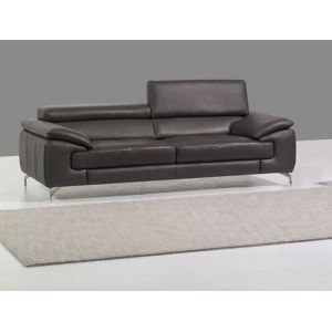 J&M Furniture - A973 Italian Leather Sofa in Grey - 17906112-S