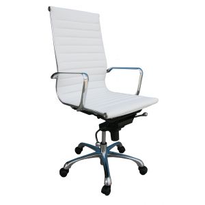 J&M Furniture - Comfy High Back White Office Chair - 176501