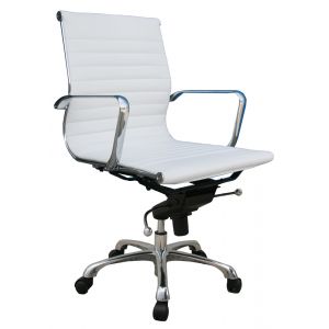 J&M Furniture - Comfy Low Back White Office Chair - 176521