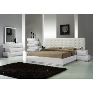 J&M Furniture - Milan 6-Piece King Bedroom Set White