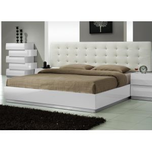 J&M Furniture - Milan Queen Size Bed in White - 17687-Q