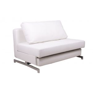 J&M Furniture - Premium Sofa Bed K43-1 in White Leatherette - 176013-W