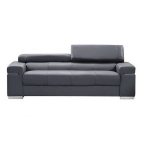 J&M Furniture - Soho Sofa in Grey Leather - 176551113-S-GR