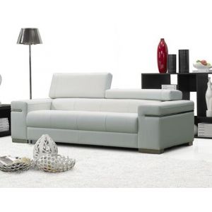 J&M Furniture - Soho Sofa in White Leather - 17655111-S-W