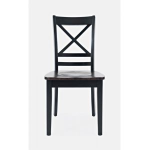 Jofran - Asbury Park X Back Chair in Black/Autumn - (Set of 2) - 1845-373KD