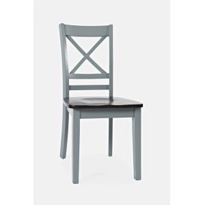 Jofran - Asbury Park X Back Chair in Grey/Autumn - (Set of 2) - 1815-373KD