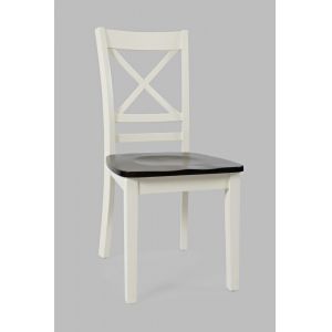 Jofran - Asbury Park X Back Chair in white/Autumn - (Set of 2) - 1805-373KD