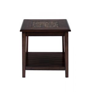 Jofran - Baroque Brown End Table With Mosaid Tile Inlay - 698-3