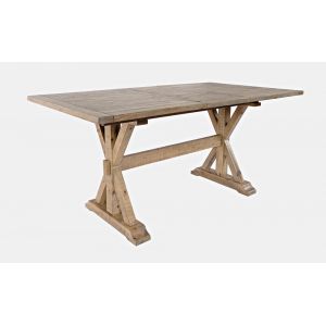 Jofran - Carlyle Crossing Solid Pine Counter Height Extension Dining Table - Distressed Light Brown - 1921-78BCHKT