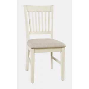 Jofran - Craftsman Slat-Back Upholstered Desk Chair - Antique Cream - 675-370KD