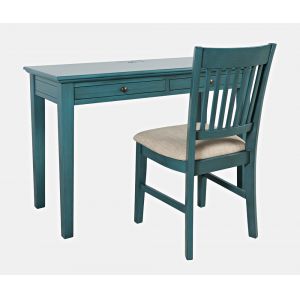 Jofran - Craftsman USB Charging Desk and Chair Set - Antique Blue - 175-4820370KDKT