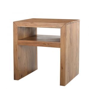 Jofran - Dev Modern Mitered Angle Solid Wood End Table with Storage Shelf - 2346-3