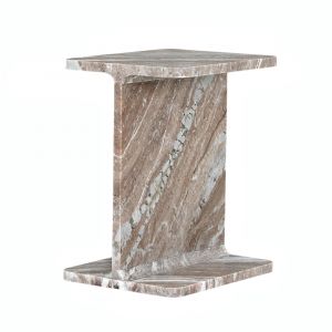 Jofran - Enzo Luxury Genuine Solid Marble Icon End Table - 2330-ENZOTNT