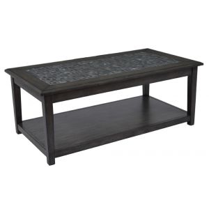 Jofran - Grey Mosaic Cocktail Table in Castered - 1798-1