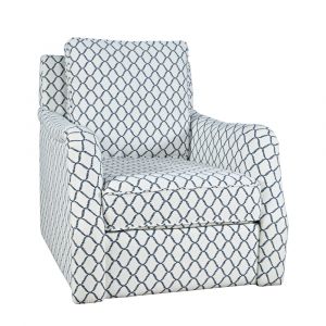 Jofran - Kennedy Carter Contemporary Upholstered Pattern Swivel Accent Chair - KENNEDY-SW-WN