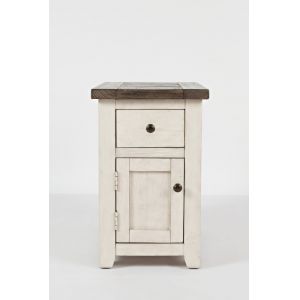 Jofran - Madison County Chairside Table in Vintage white - 1706-8