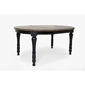 Jofran - Madison County Round to Oval Dining Table in Vintage Black - 1702-66