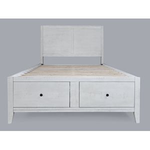Jofran - Maxton Contemporary Coastal Distressed Acacia Full Size Bed with Storage Drawers - 2151-FHB-FSFB-FRS