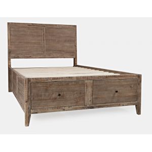 Jofran - Maxton Contemporary Coastal Distressed Acacia Full Size Bed with Storage Drawers - 2152-FHB-FSFB-FRS