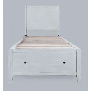 Jofran - Maxton Contemporary Coastal Distressed Acacia Twin Size Bed with Storage Drawers - 2151-THB-TSFB-TRS