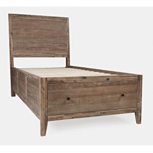 Jofran - Maxton Contemporary Coastal Distressed Acacia Twin Size Bed with Storage Drawers - 2152-THB-TSFB-TRS