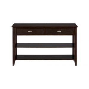 Jofran - Merlot Sofa/Media Table W/2 Drawers, 2 Shelves And Oval Brushed Nickel Hardware - 1030-4