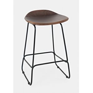 Jofran - Nature's Edge Solid Acacia Counter Height Backless Stool (Set of 3) - Slate - 1981-BS160KD3PC