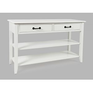 Jofran - North Fork Acacia 2 Drawer Sofa Console Table - Country White - 1976-4