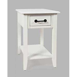 Jofran - North Fork Acacia Chair Side Table - Country White - 1976-7