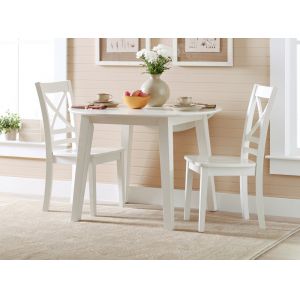 Jofran - Simplicity Round Dropleaf Table in Paperwhite - 652-28