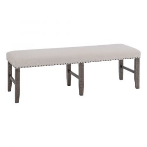 Jofran - Willow Creek Solid Pine Upholstered Dining Bench - Distressed Brown - 2021-56KD