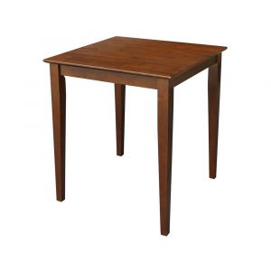 John Thomas Furniture - Dining Essentials - 30'' Square Table Top w/ 36''H Shaker Legs in Espresso - T581-3030T_T581-36S
