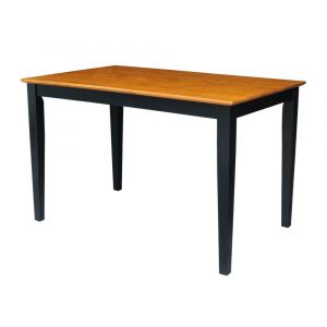 John Thomas Furniture - Dining Essentials - 30x48'' Square Table Top w/ 30'' Shaker Legs in Cherry/Black - T57-3048T_T46-30S