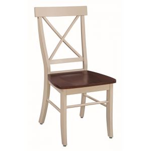 John Thomas Furniture - Dining Essentials - Espresso/Almond X Back Chair (RTA) - C12-613