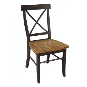 John Thomas Furniture - Dining Essentials - Hickory/Coal X Back Chair (RTA) - C45-613