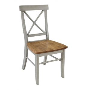 John Thomas Furniture - Dining Essentials - Hickory/Stone X Back Chair (RTA) - C41-613