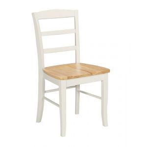 John Thomas Furniture - Dining Essentials - White/Natural Madrid Chair (RTA) - C02-2