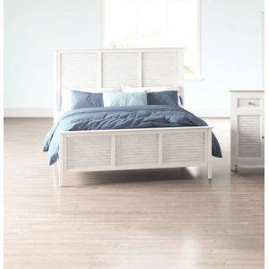 John Thomas Furniture - Hampton - Queen High Tide 90 Degree Bed in Chalk and White - BD128-1201QH_BD128-1201QF_BD08-901QR