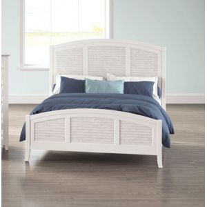 John Thomas Furniture - Hampton - Queen High Tide Arch Bed in Chalk and White - BD128-1202QH_BD128-1202QF_BD08-901QR