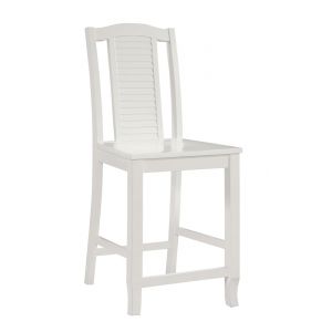 John Thomas Furniture - Hampton - Seaside Stool in Pure White - S08-452B