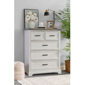 John Thomas Furniture - Summit - 5D Chest in Mist & Heather Gray - BD85-3005N